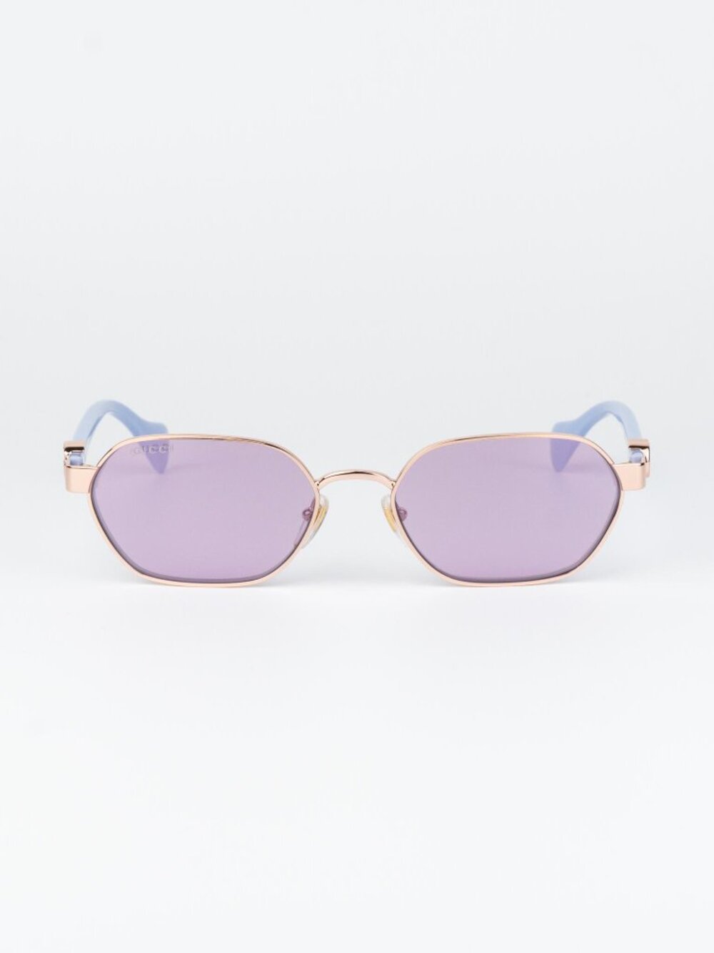 Gucci Women Sunglasses Rose Gold Lilac Oval GG1593S 004 NEW AUTHENTIC - Picture 2 of 13
